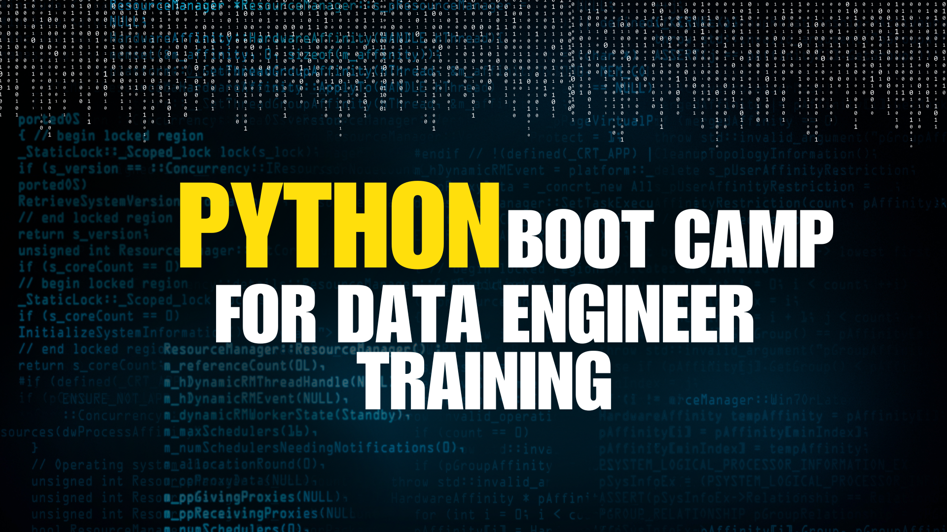 PYTHON BOOT CAMP FOR DATA ENGINEER TRAINING